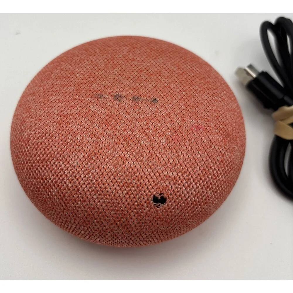 Google Home Mini Smart Speaker Orange A4RHOA Assistant Bluetooth Tested